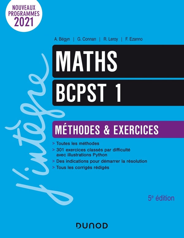 Maths BCPST 1 : méthodes et exercices (5e édition)