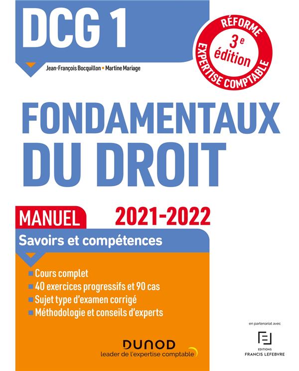 DCG 1 : fondamentaux du droit ; manuel (édition 2021/2022)