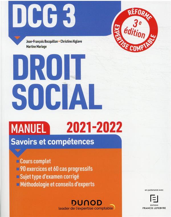 DCG 3 : droit social ; manuel (édition 2021/2022)