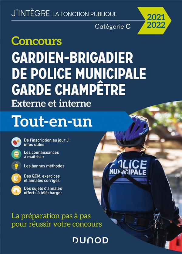 Concours gardien-brigadier de police municipale - garde champêtre ; catégorie B ; tout-en-un (édition 2021/2022)