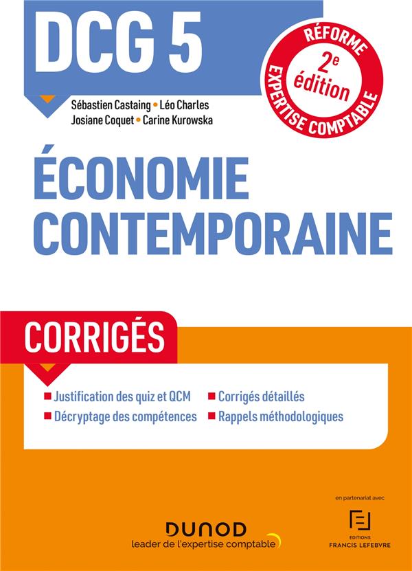 DCG 5 : économie contemporaine ; corrigés (2e édition)