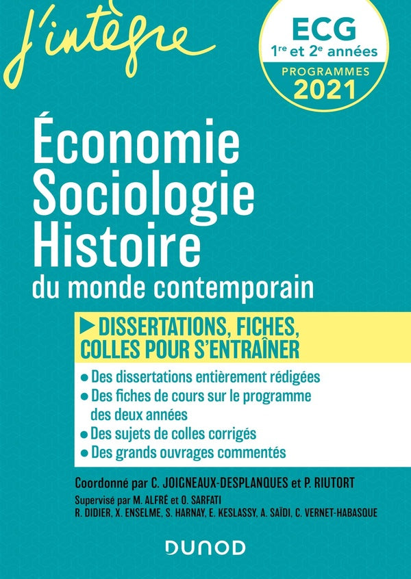ECG 1 et 2 : économie, sociologie, histoire du monde contemporain en fiches et dissertations
