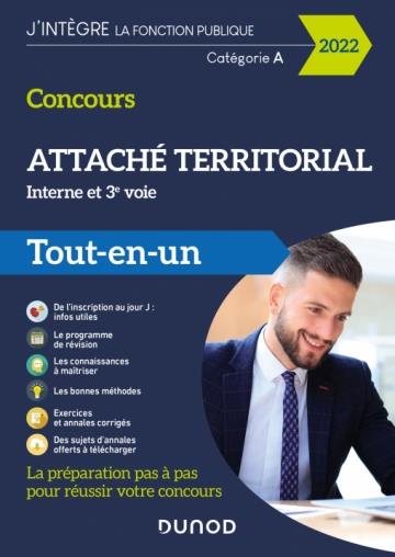 Concours attaché territorial ; interne et 3e voie, catégorie A ; tout-en-un (édition 2022)