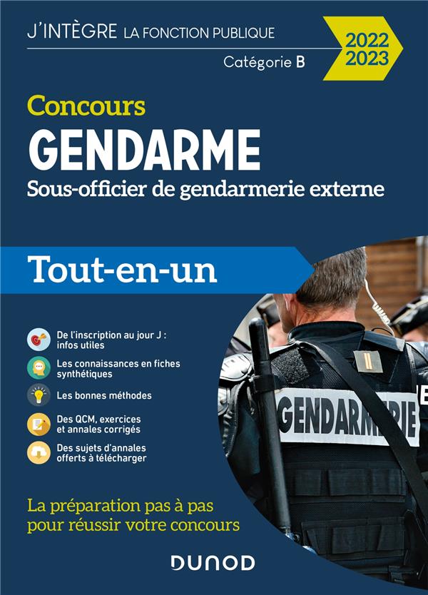 Concours gendarme, sous-officier de gendarmerie externe ; tout-en-un (édition 2022/2023)
