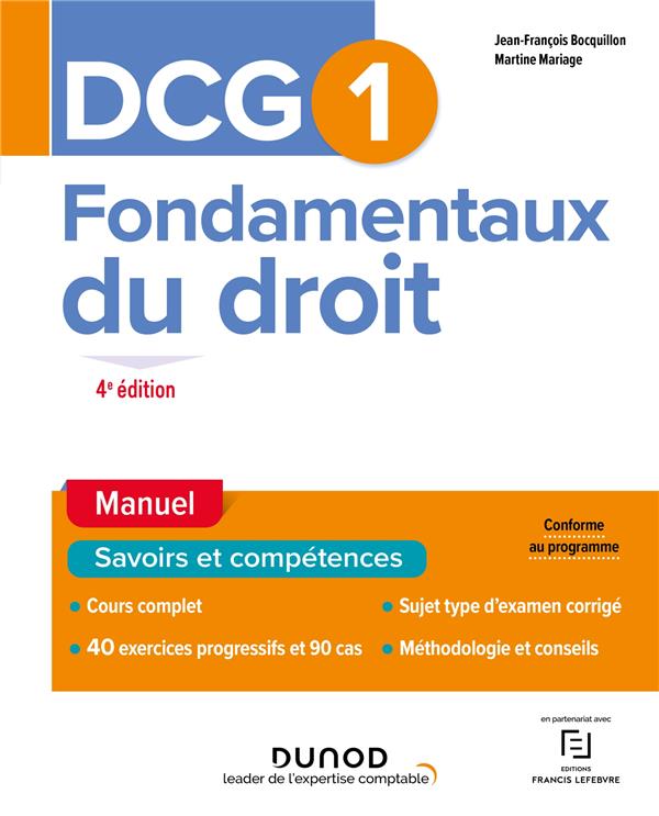 DCG 1 : fondamentaux du droit ; manuel (4e édition)