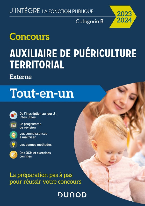 Concours auxiliaire de puériculture territorial ; tout-en-un (édition 2023/2024)