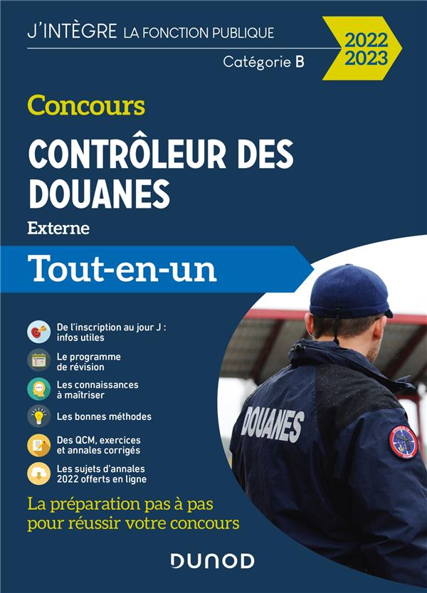 Concours contrôleur des douanes ; externe ; tout-en-un (édition 2022/2023)
