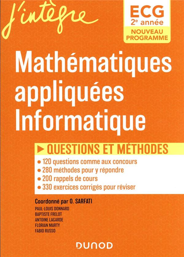 ECG 2 : mathématiques appliquées ; questions et méthodes