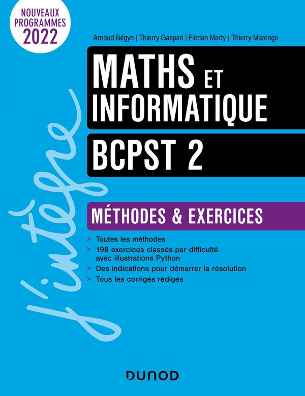 Maths et informatique ; BCPST 2 ; méthodes et exercices (5e édition)