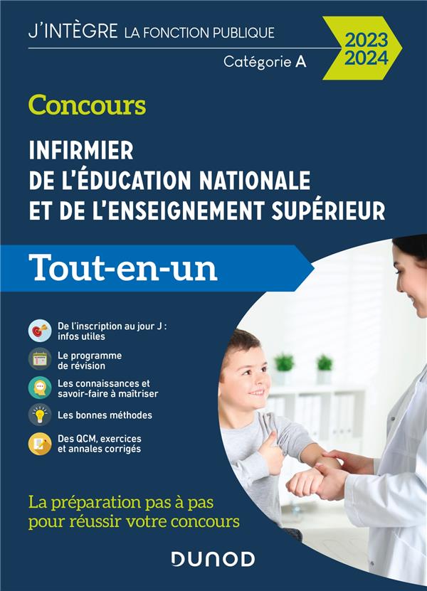 Concours infirmier de l'éducation nationale et de l'enseignement supérieur ; catégorie A ; tout-en-un