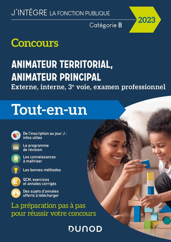 Concours animateur territorial, animateur principal ; externe, interne, 3e voie et examen professionnel (édition 2023)