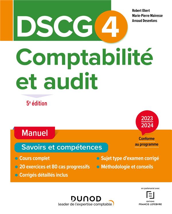 DSCG 4 : comptabilité et audit ; manuel (édition 2023/2024)