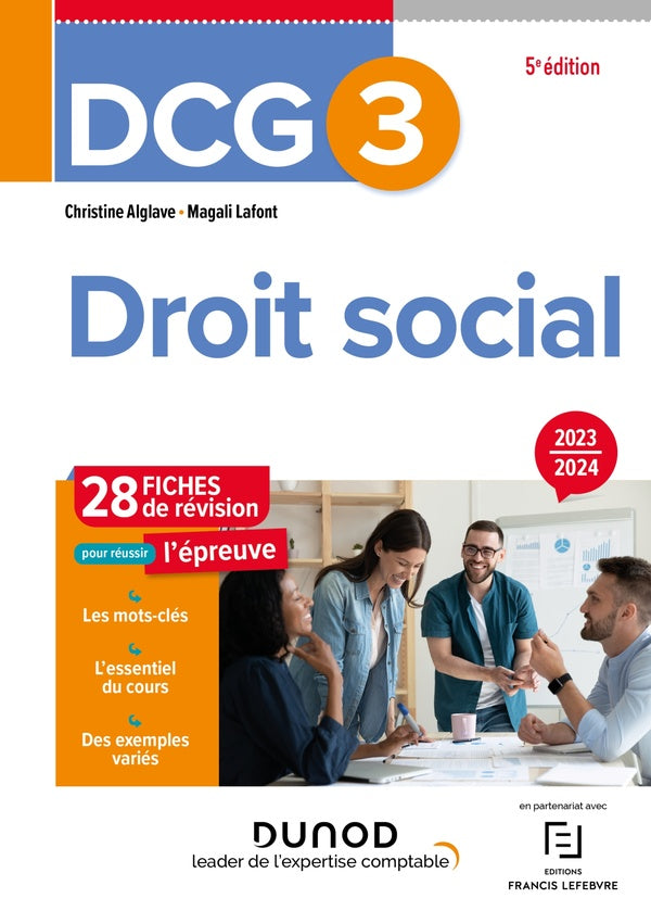 DCG 3 : droit social ; fiches de révision (édition 2023/2024)