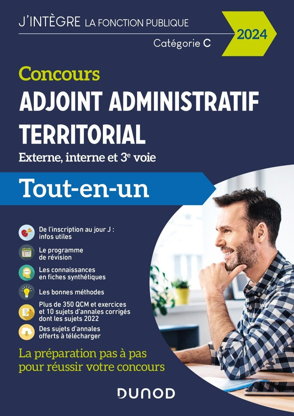 Concours adjoint administratif territorial ; catégorie C ; tout-en-un (édition 2023)