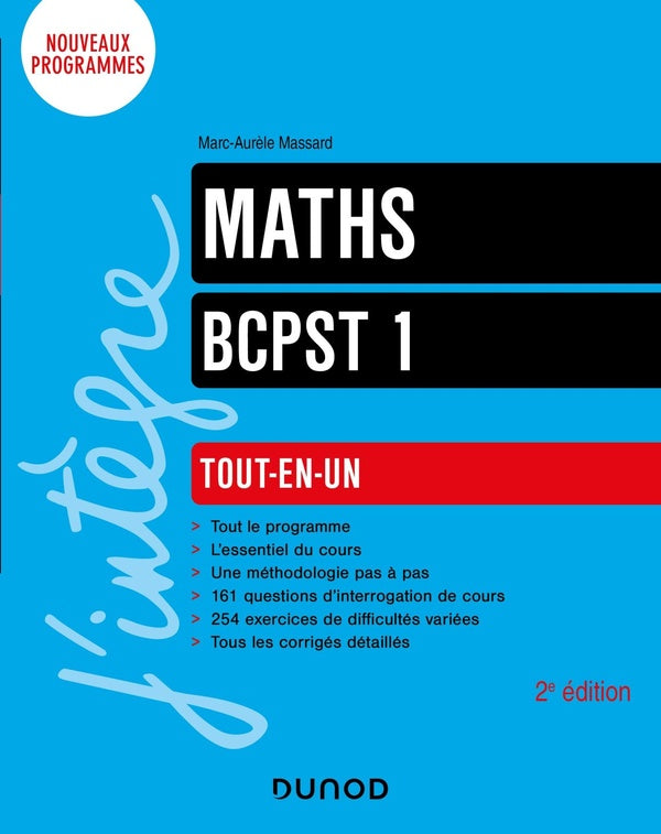 Maths ; BCPST 1 ; tout-en-un (2e édition)