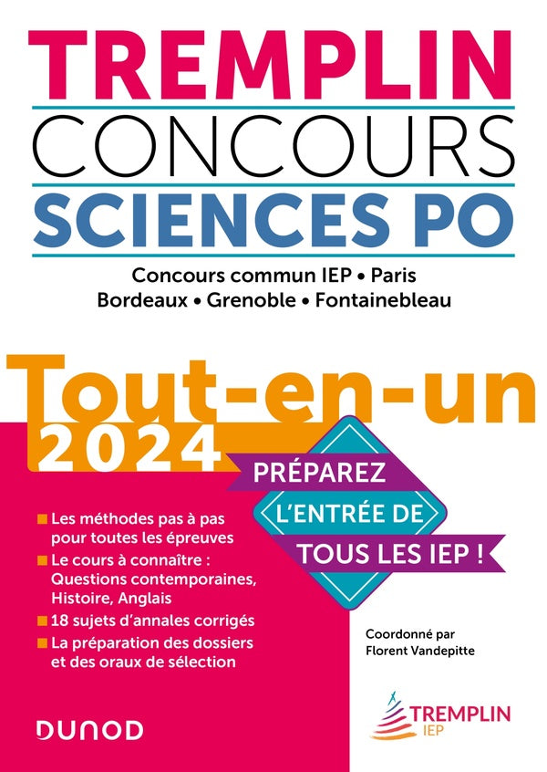 Concours commun IEP, Paris, Bordeaux, Grenoble, Fontainebleau ; tout-en-un (édition 2024)