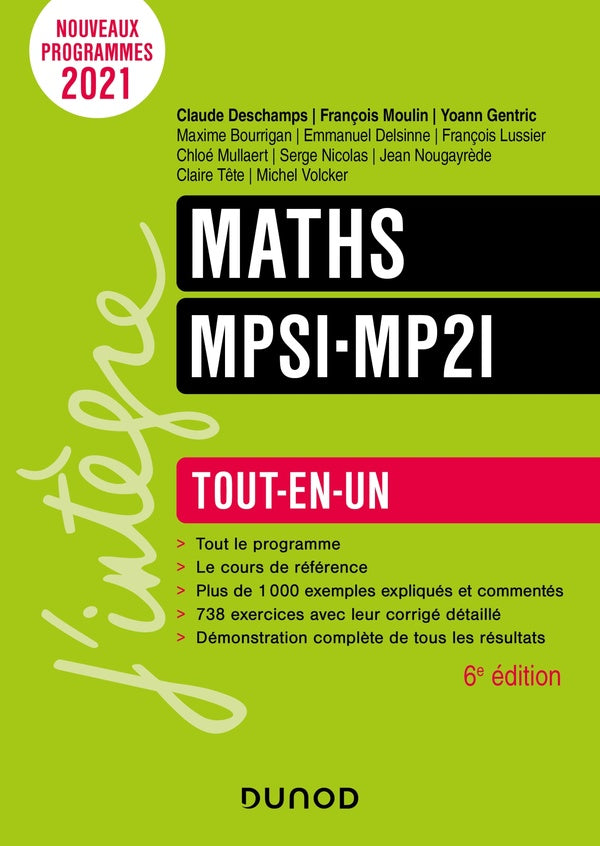 Maths ; MPSI-MP2I ; tout-en-un (6e édition)