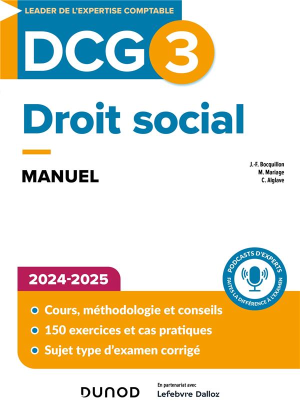 DCG 3 : Droit social ; Manuel (édition 2024/2025)
