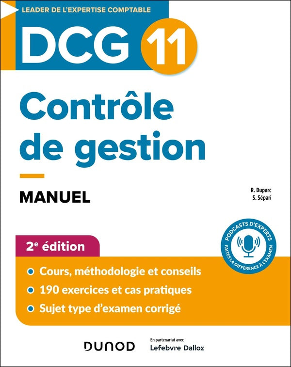 DCG 11 : Contrôle de gestion ; Manuel (2e édition)