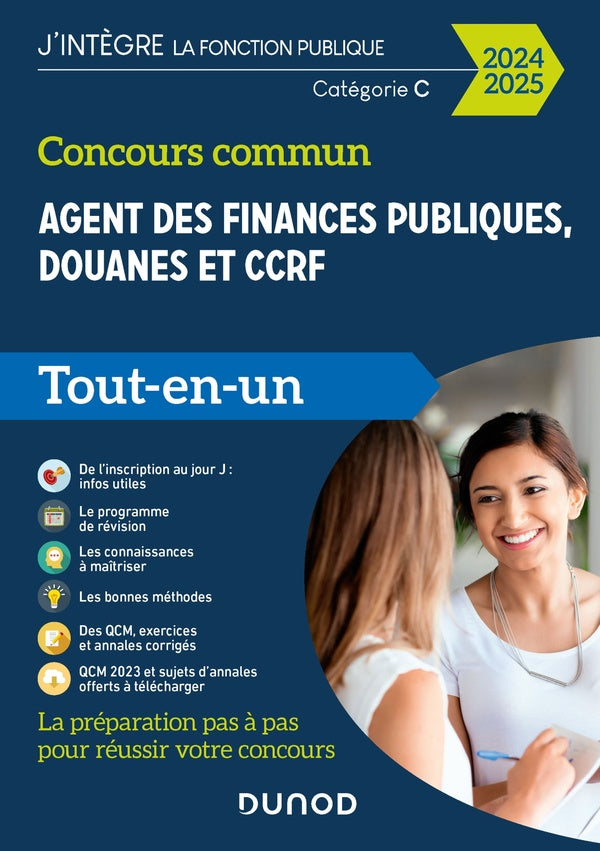 Concours commun Agent des finances publiques, douanes et CCRF ; Catégorie C ; Tout-en-un (édition 2024/2025)