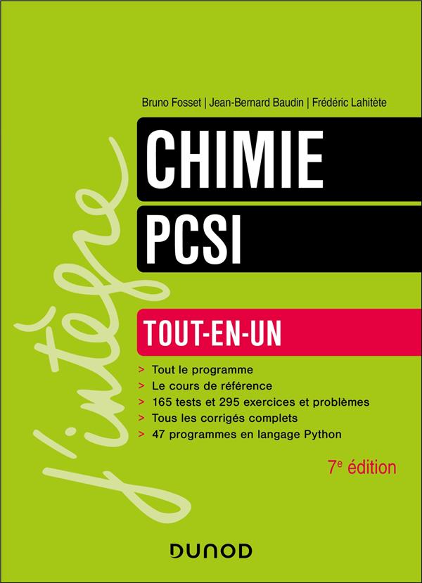 Chimie ; PCSI ; Tout-en-un (7e édition)