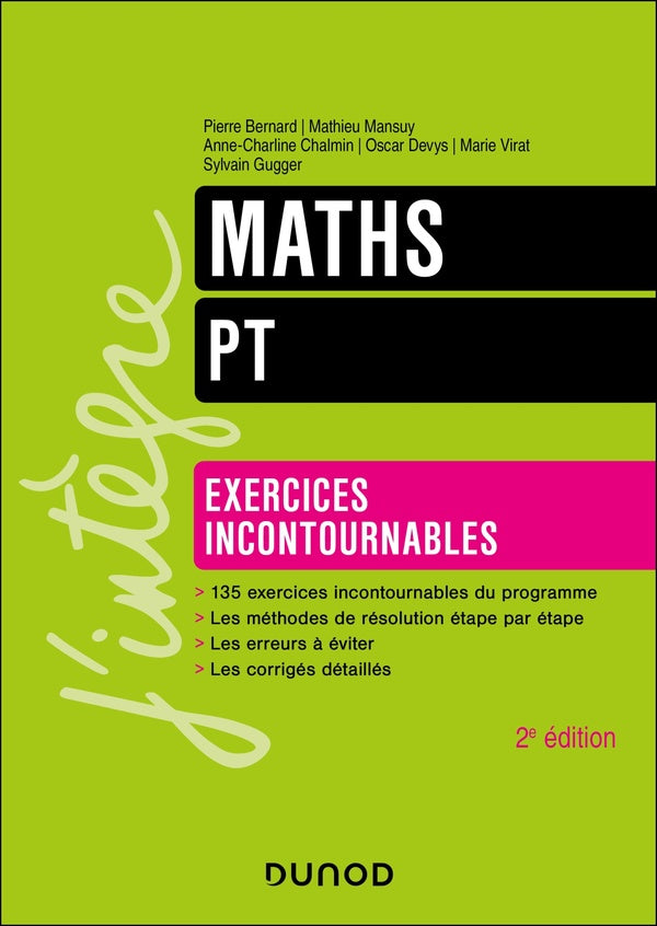 Maths ; PT ; Exercices incontournables (2e édition)