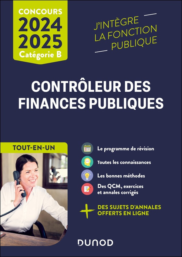 Concours Contrôleur des finances publiques ; Catégorie B ; Tout-en-un (édition 2024/2025)