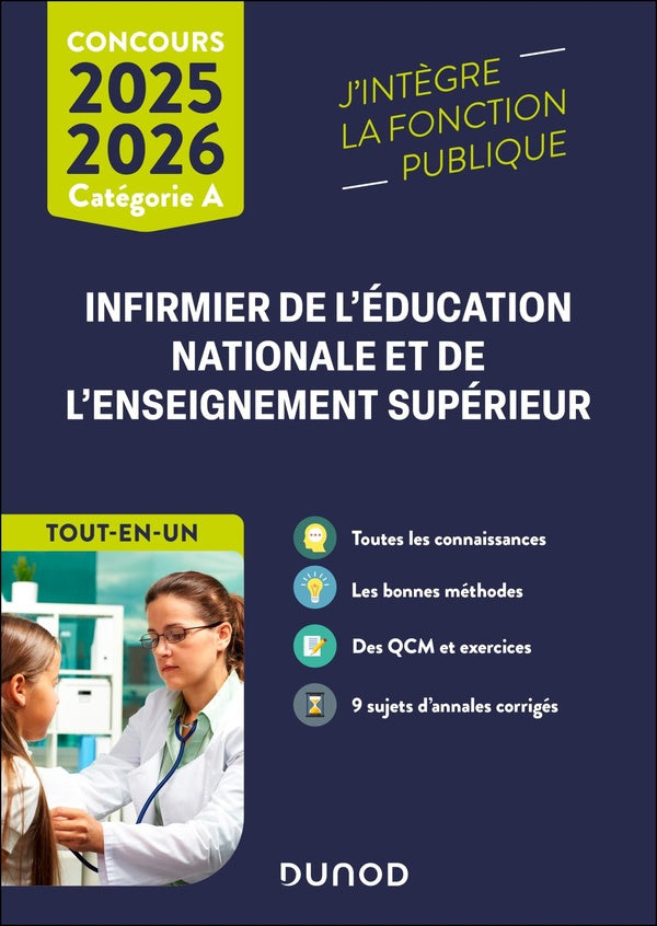 Concours Infirmier de l'éducation nationale et de l'enseignement supérieur ; Catégorie A ; Concours externe ; Tout-en-un (édition 2025/2026)