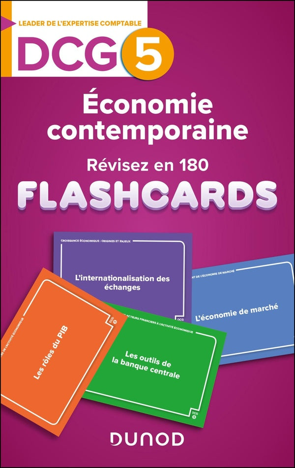 DCG 5 : Économie contemporaine ; Révisez en 180 flashcards