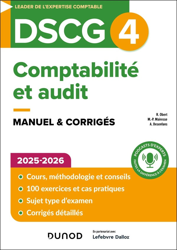 DSCG 4 : Comptabilité et audit ; Manuel & corrigés (édition 2025/2026)
