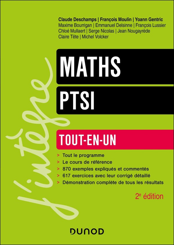 Maths ; PTSI ; Tout-en-un (2e édition)