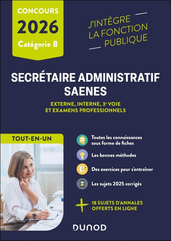 Concours Secrétaire administratif et SAENES ; Externe, interne, 3e voie et examens professionnels ; Tout-en-un (édition 2026)