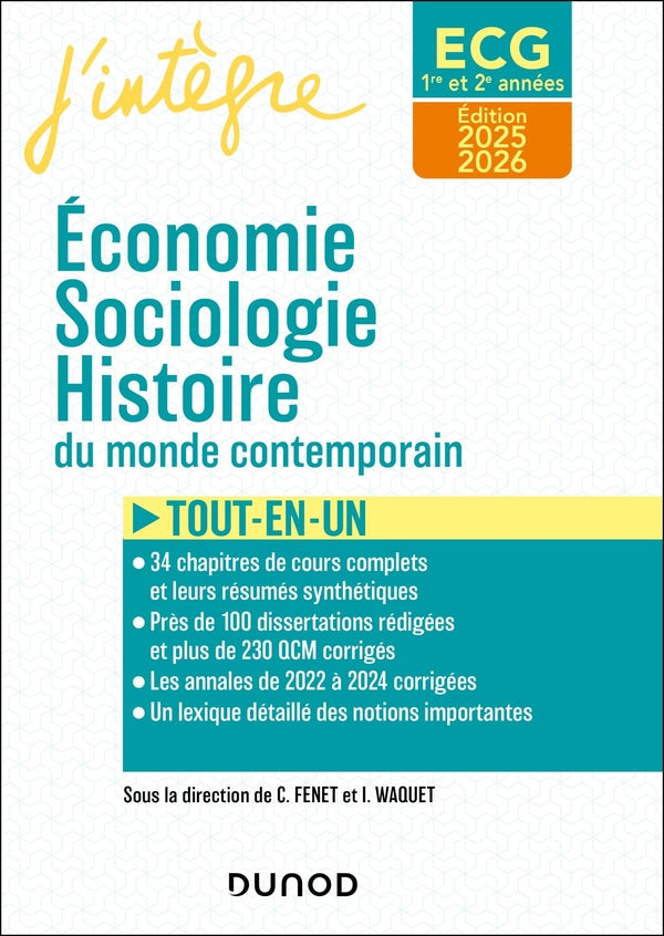 Économie, Sociologie, Histoire du monde contemporain ; ECG 1 ET ECG 2 ; Tout-en-un (édition 2025/2026)