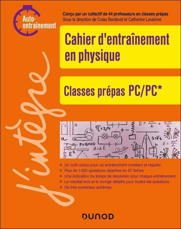 Cahier d'entraînement en physique ; PC