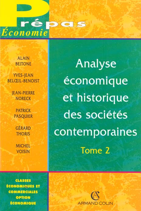 Analyse economique et historique des societes contemporaines t.2