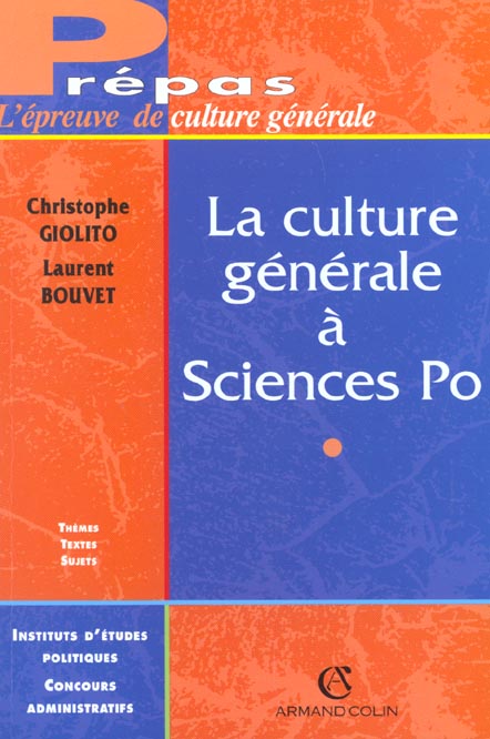 Culture generale a sciences po