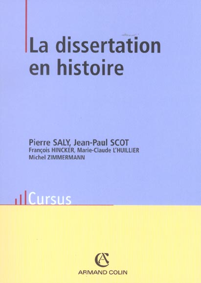 La dissertation en histoire ; 3e edition