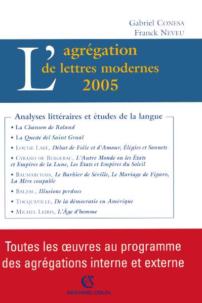 L'agregation de lettres modernes 2005 (édition 2005)