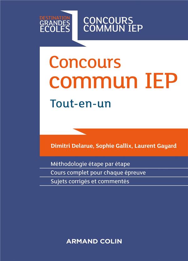 Concours commun des IEP ; 1ère année ; tout-en-un
