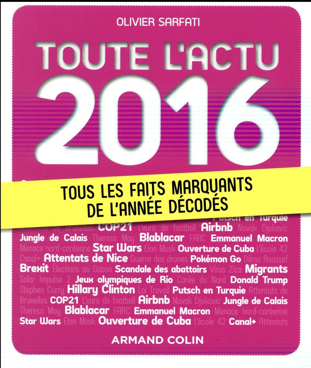 Toute l'actu 2016 ; tous les faits marquants de l'année décodés