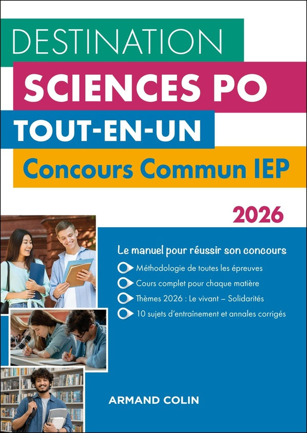 Destination Sciences Po : Concours commun IEP ; Tout-en-un (édition 2026)