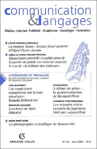 Communication et langage n.135 ; 01/03"