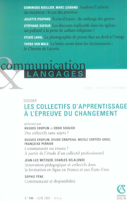 COMMUNICATION ET LANGAGES n.144