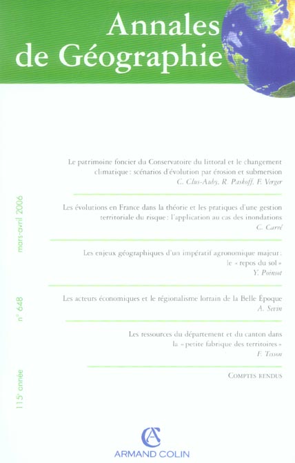 Revue Annales de géographie n.648