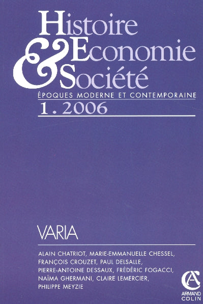 Histoire, économie & société n.1