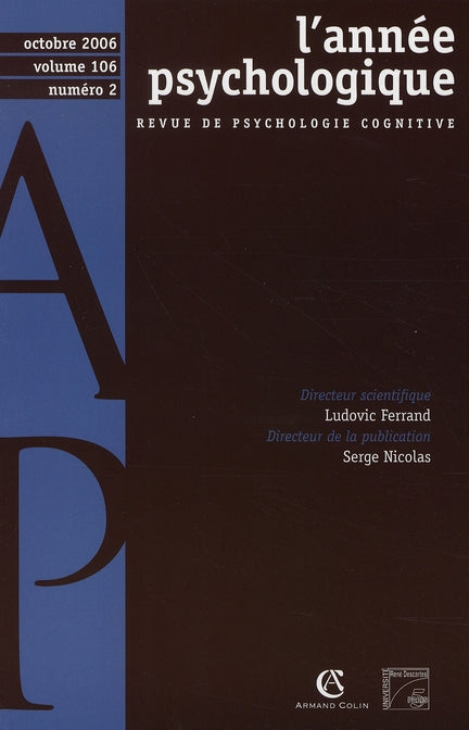 L'année psychologique n.2 (octobre 2006)