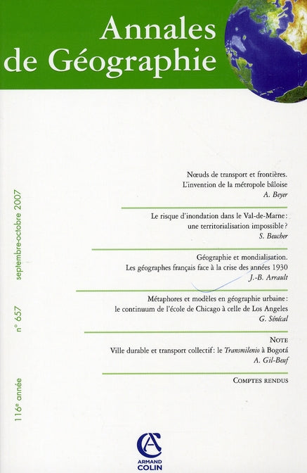 Revue Annales de géographie n.657