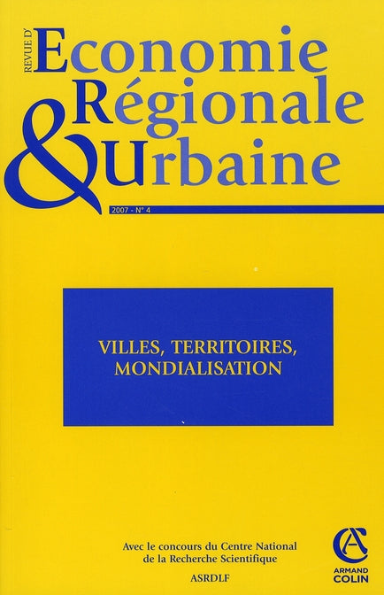 Revue d'économie régionale et urbaine