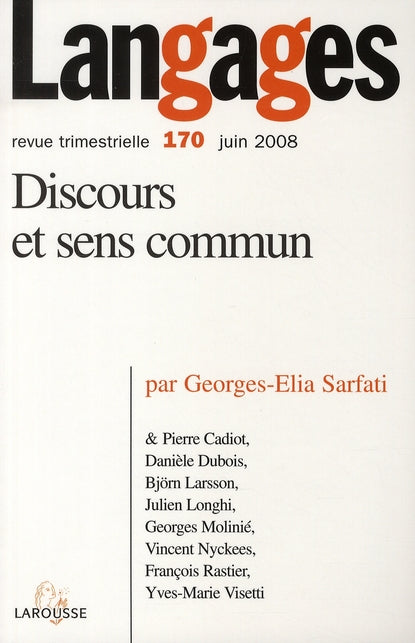 Langages Tome 170
