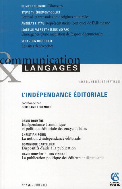 Communication et langages Tome 156